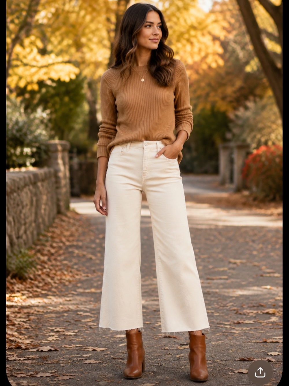 Frank & Eileen GALWAY 26"
Wide Leg Jean Pants Size 26 Almond